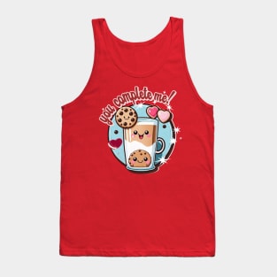 Cookie And Milk Love Kawaii Happy Cartoon Valentines Day Tank Top